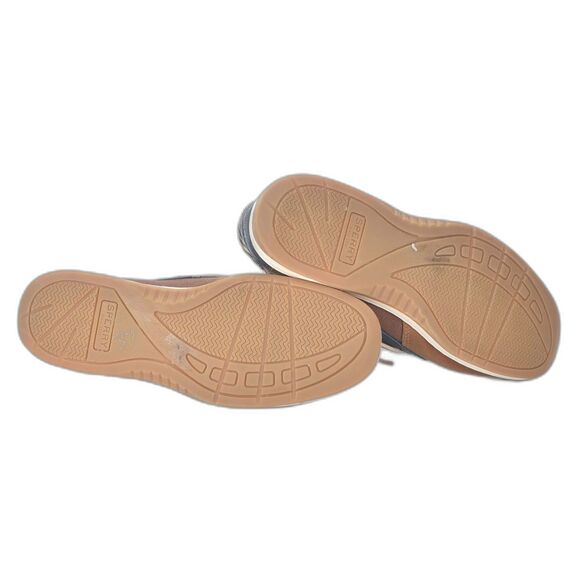 Sperry Rosefish Plaid 3 Hole Leather and Canvas Lace up Docksider Size 6.5 - Picture 5 of 5